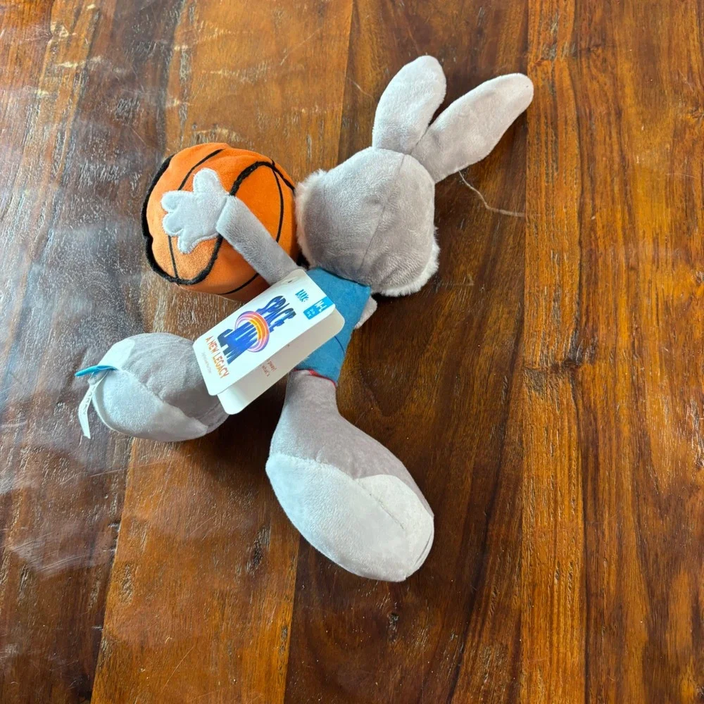 BARK Space Jam A New Legacy Bugs Bunny Plush Squeaky Crinkle Dog Toy M-L NWT